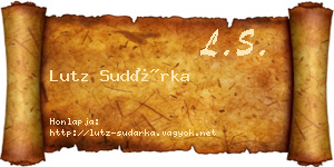 Lutz Sudárka névjegykártya